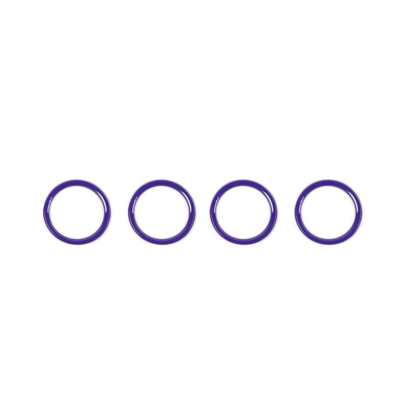 Jodriva Auto-Armaturenbrett-Klimaanlagen-Entlüftungsauslass-Dekorationsabdeckungsring-Aufkleber Innenausstattung, for Jeep, for Wrangler JL 2018+ Auto-Lüftungsgitter-Dekoration(Purple) von Jodriva