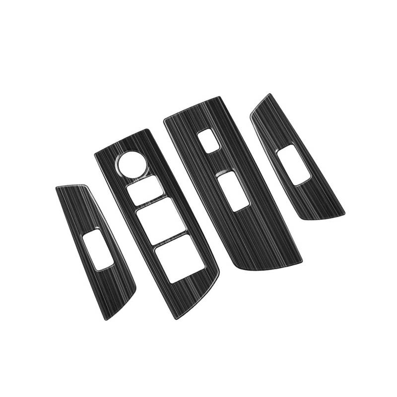 Jodriva Auto Edelstahl Fenster Glas Lift Knopf Schalter Abdeckung Verkleidung Tür Armlehne Panel, for Mazda, CX9 CX-9 2022+ LHD Zierleiste für Autofensterschalter von Jodriva