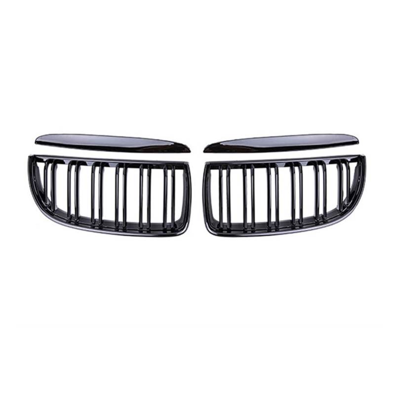 Jodriva Auto-Frontgrill, Doppellamellengrill, for, for 3er E90 E91 320i 323i 328i 335i 2005 2006 2007 2008, Grillhauben-Augenlider Auto-Kühlergrill(Matte Black) von Jodriva