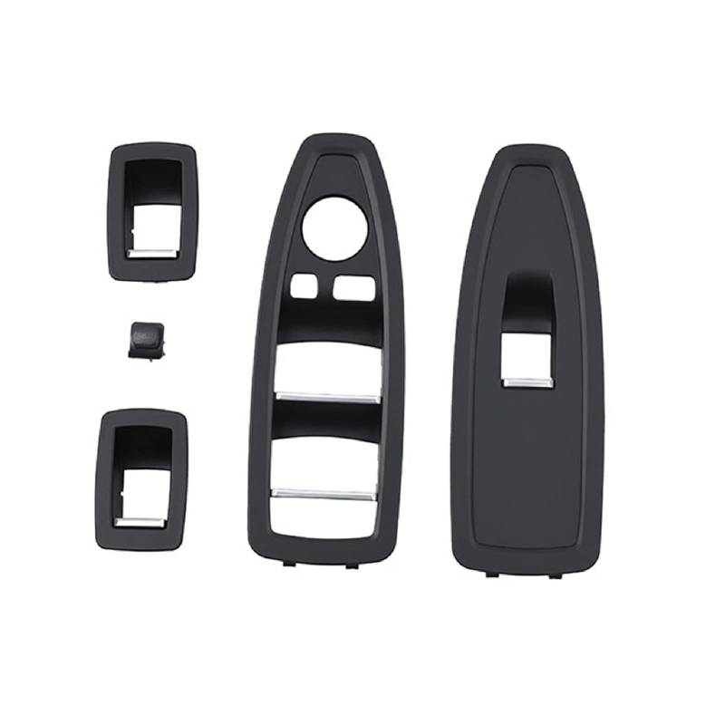 Jodriva Auto-Innentür-Fensterheber-Schalter-Tastenfeld-Zierabdeckung ersetzen, for, 1 3 4 Serie F20 F30 F31 F34 F35 F36 Zierleiste für Autofensterschalter(4pcs Full Set Black) von Jodriva
