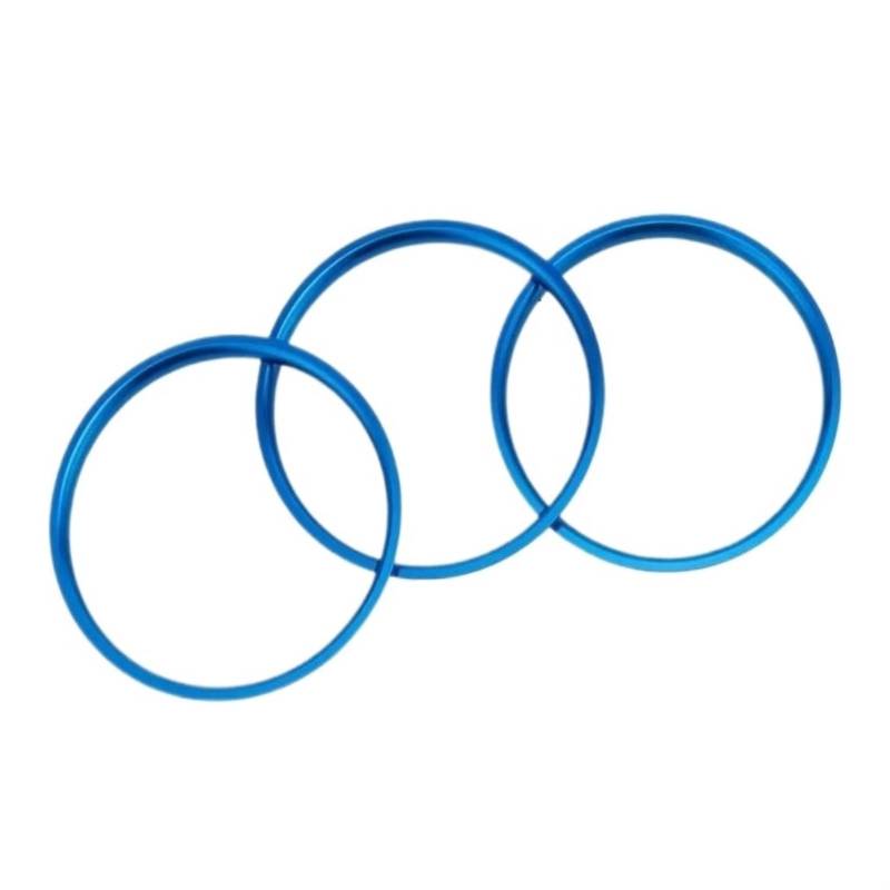 Jodriva Auto-Klimaanlage AC Vent Outlet Ring Trim, for Mazda MX-5 MX5, for Mazda 2 CX-3 CX3 RF ND Autozubehör Auto-Lüftungsgitter-Dekoration(Outlet Ring Blue) von Jodriva