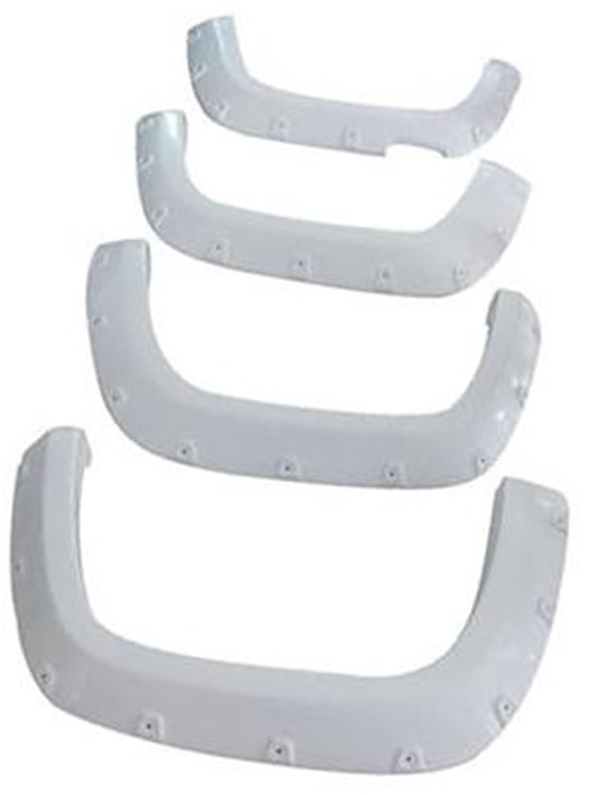 Jodriva Auto Kotflügel Kotflügelverbreiterungen Zubehör, for VW, Amarok 2009 2010 2011 2012 2013 2014 2015 2016 2017 2018 Doppelkabine Kotflügelverbreiterung(White) von Jodriva