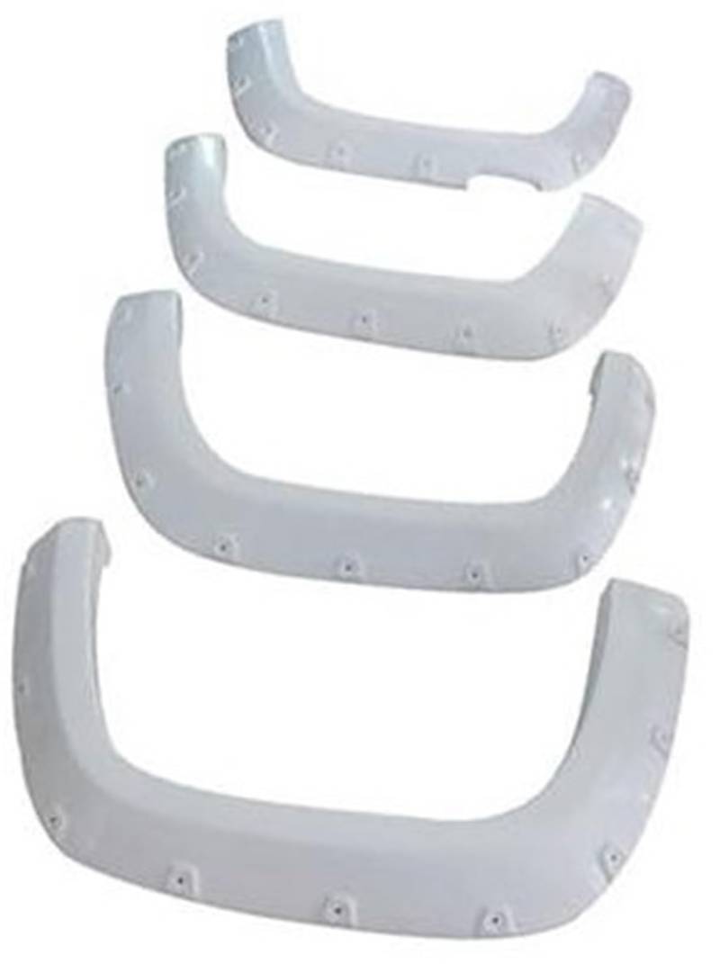 Jodriva Auto Kotflügel Kotflügelverbreiterungen Zubehör, for VW, Amarok 2009 2010 2011 2012 2013 2014 2015 2016 2017 2018 Doppelkabine Kotflügelverbreiterung(White) von Jodriva