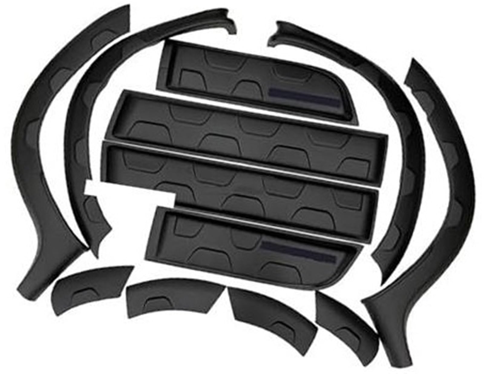 Jodriva Auto-Radkästen und Zierleisten, for Renault, for Dacia, Duster 2010–2022, Autodekorationen, komplettes Set, Stoßstangenverkleidung Kotflügelverbreiterung(2010-2017) von Jodriva