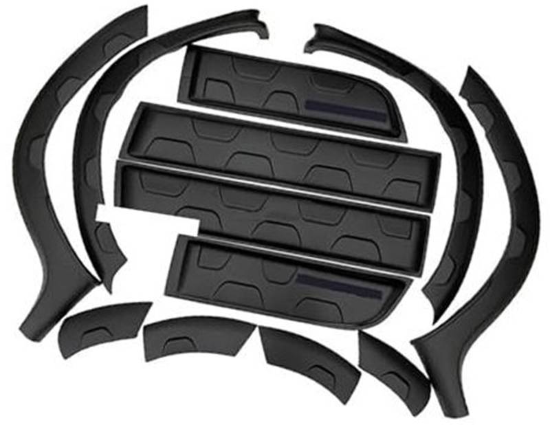 Jodriva Auto-Radkästen und Zierleisten, for Renault, for Dacia, Duster 2010–2022, Autodekorationen, komplettes Set, Stoßstangenverkleidung Kotflügelverbreiterung(2010-2017) von Jodriva