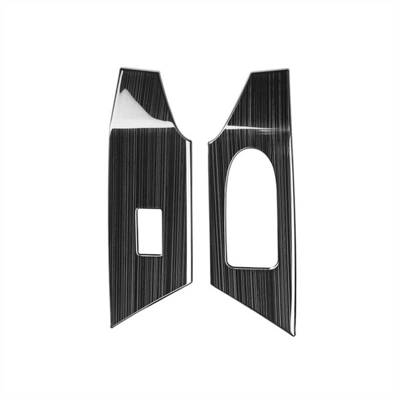 Jodriva Auto Schwarz Fenster Glas Lift Knopf Schalter Abdeckung Verkleidung Tür Armlehne Panel, for Mazda, MX30 MX-30 2022+ RHD Zierleiste für Autofensterschalter von Jodriva