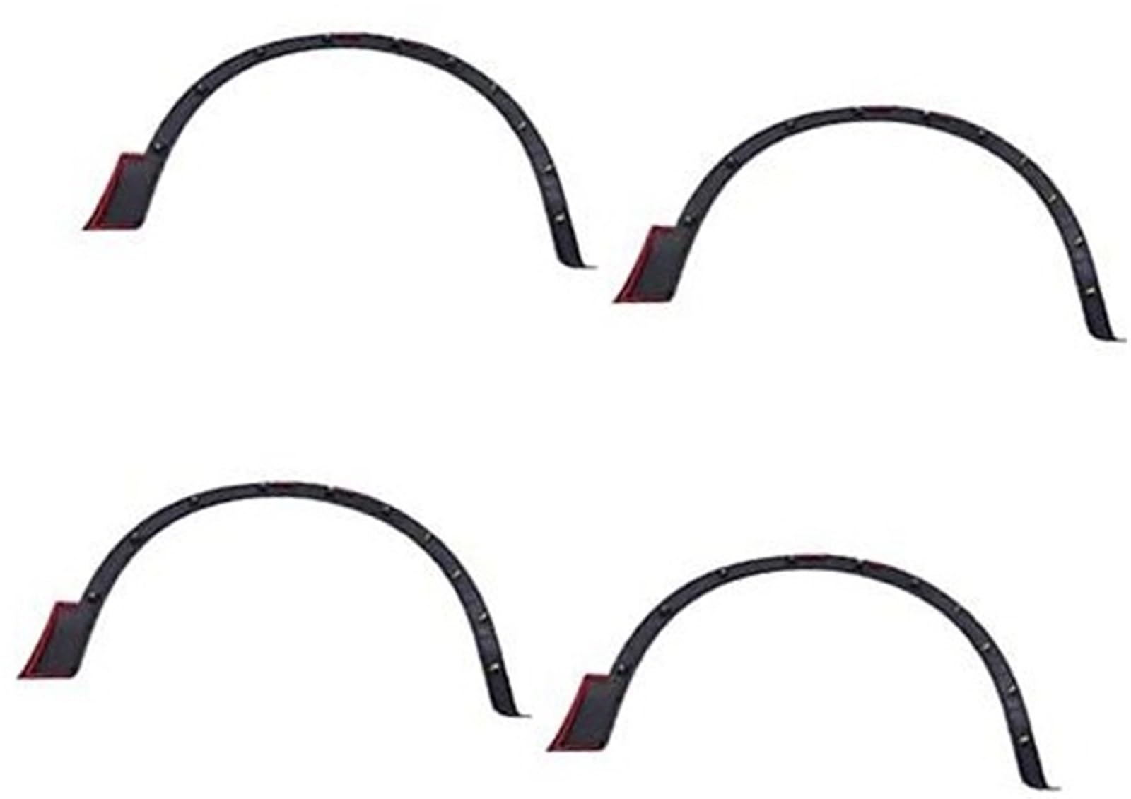 Jodriva Auto Seite Radlauf Kotflügel Auto Flares Schwarz Kotflügel Räder Augenbrauen Trim, for, X5 E70 2007 2008 2009 2010 2011 2012 2013 Kotflügelverbreiterung(4PCS) von Jodriva
