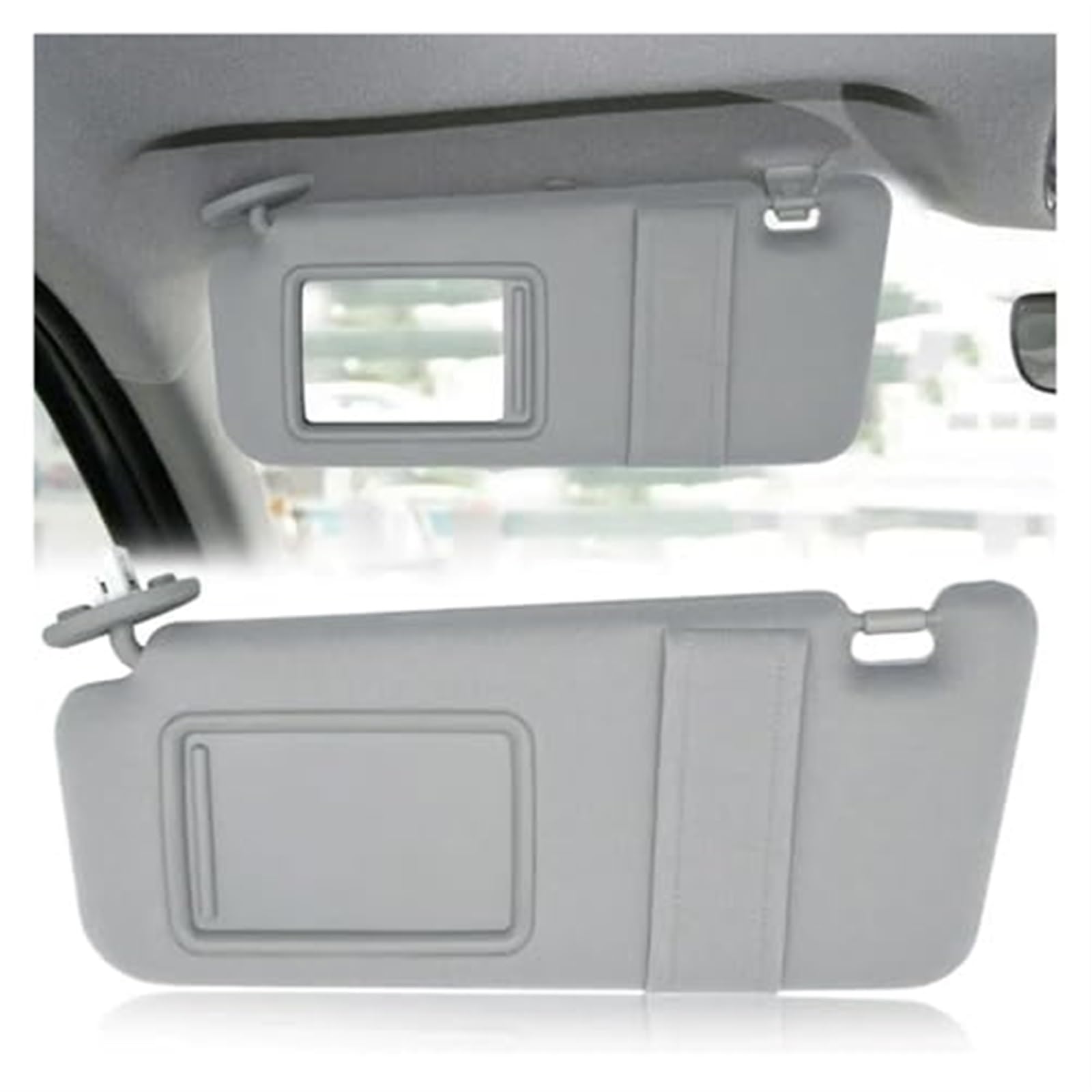 Jodriva Auto-Sonnenblende Links, for Toyota, for Venza 2009–2015, mit Schiebedach, grau, beige, braun, Sonnenschutz Auto-Sonnenblendenbrett(Black Gray) von Jodriva
