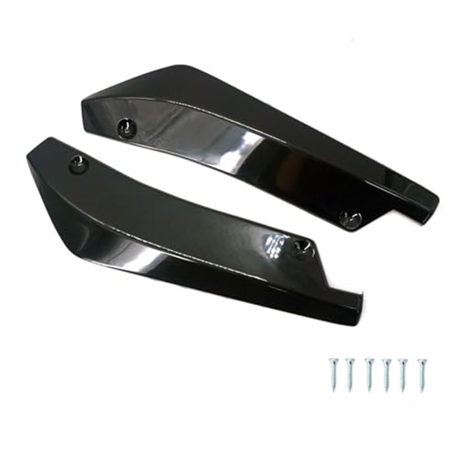 Jodriva Auto Vorne Hinten Stoßstange Streifen Lip Spoiler Diffusor Splitter Kratzschutz Carbon Fiber Winglets Seite Rock Verlängerung Front Spoiler Frontstoßstangendiffusor(Black Black) von Jodriva