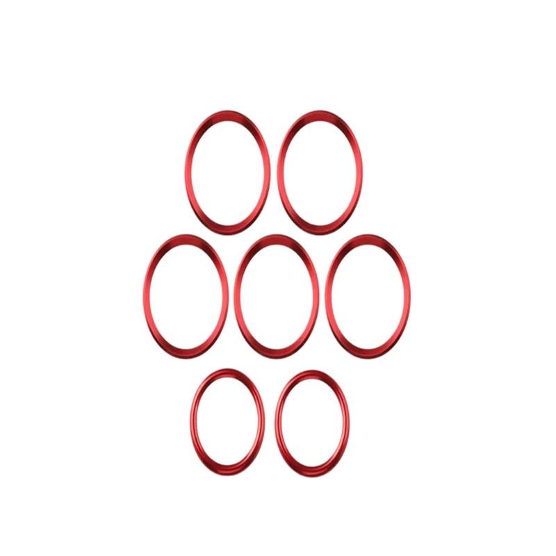Jodriva Auto-Zentral-Armaturenbrett-Rücksitz-AC-Entlüftungsring-Zierabdeckung for A-Klasse W177 GLB GLA CLA B 2020–2023 Auto-Lüftungsgitter-Dekoration(Red,2020-2023 CLA Class) von Jodriva