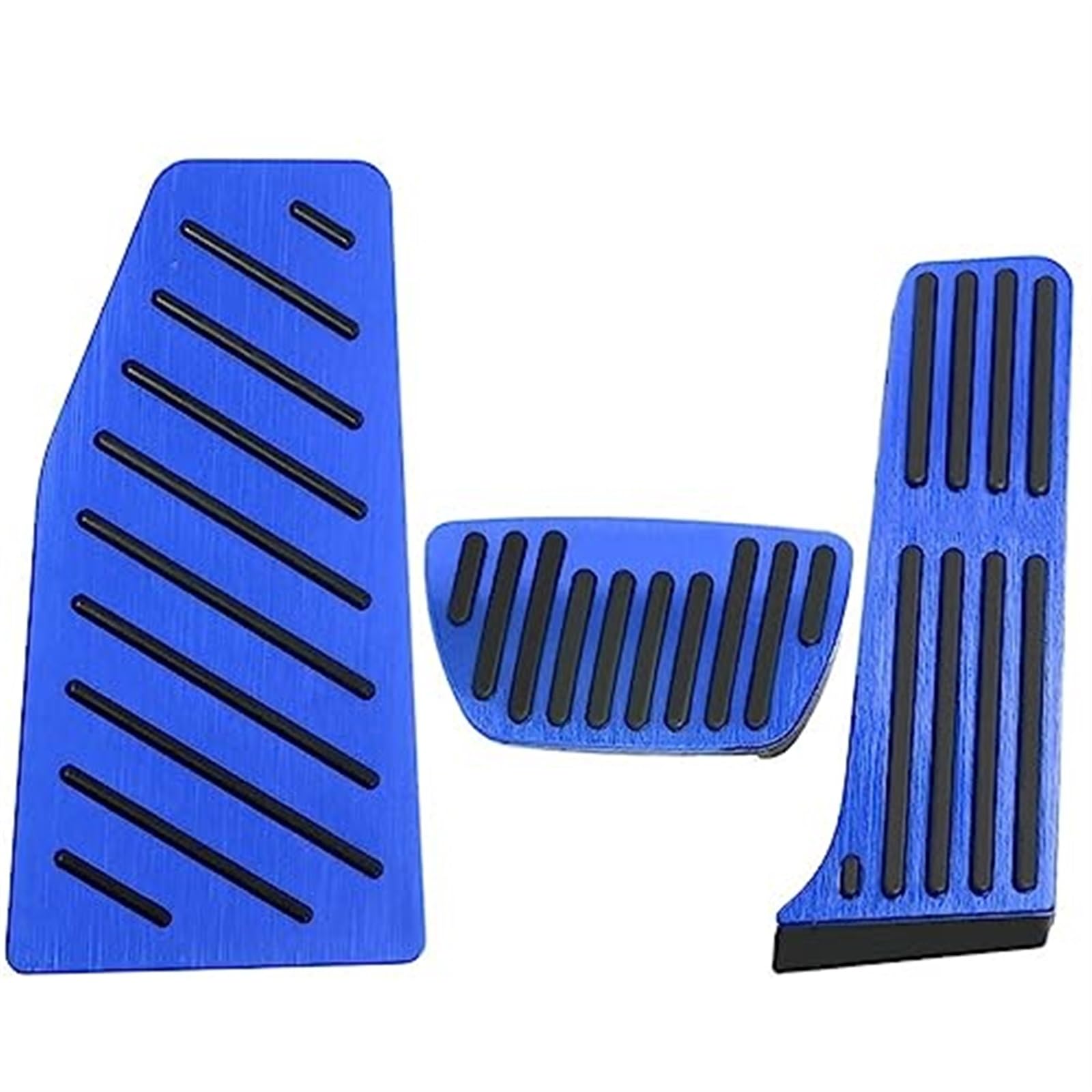 Jodriva Autofußpedale, for Toyota, Harrier IV XU80 2020 2021 2022 Gaspedal Gas Kraftstoff Bremspedal Ruhepedale Pad Matte Abdeckung Zubehör Auto-Fußpedalschutz(Black 3PCS Blue) von Jodriva