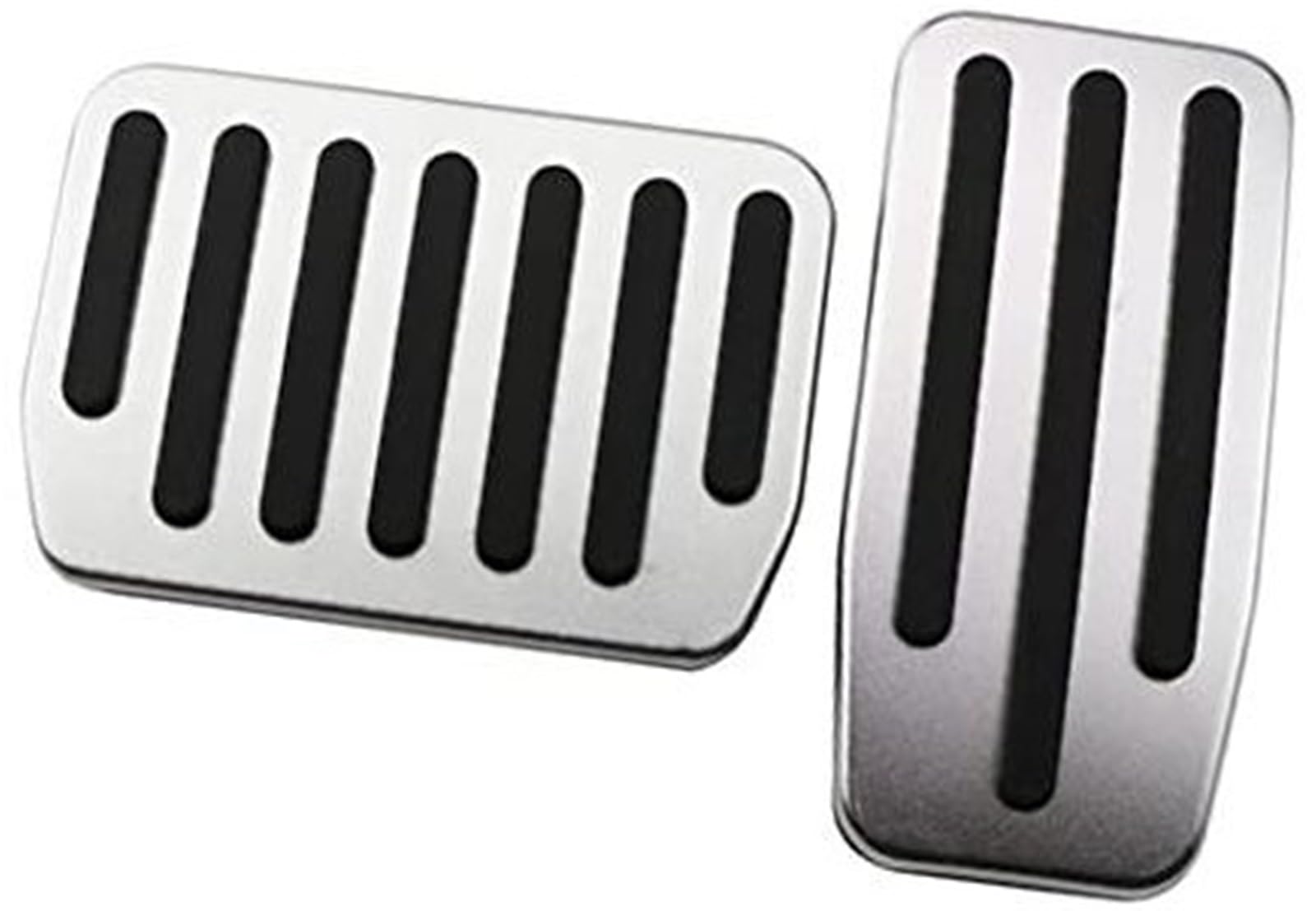 Jodriva Autopedale, for Tesla, Modell Y Modell 2020–2022, Edelstahl, at-Pedal, Bremspedalauflage, Dead Rest-Pedalabdeckung Auto-Pedalpolster-Abdeckung(Black at Without Rest) von Jodriva