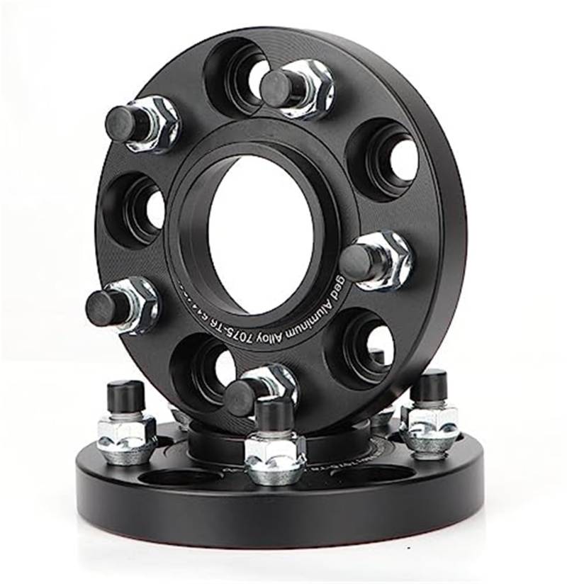 Jodriva Autoraddichtung 2-teilig, for Chrysler, 25/30/35/40mm 7075 Aluminium, geschmiedete Spurverbreiterungen Apters PCD5x100 CB=57,1mm Passende Spurverbreiterungen Spurverbreiterungen für Autos(BLAC von Jodriva