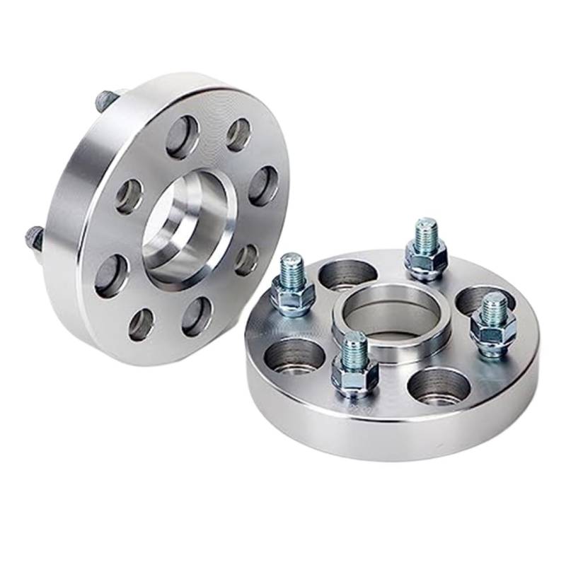 Jodriva Autoraddichtung 2-teilig, for JAZZ, PCD 4x100 ID=OD=56,1 mm Auto-Aluminium-Radabstandshalter-Adapter 15/20/25/30/45 mm Flansch 4-Loch-Radabstandshalter Spurverbreiterungen für Autos(BLACK 45mm von Jodriva