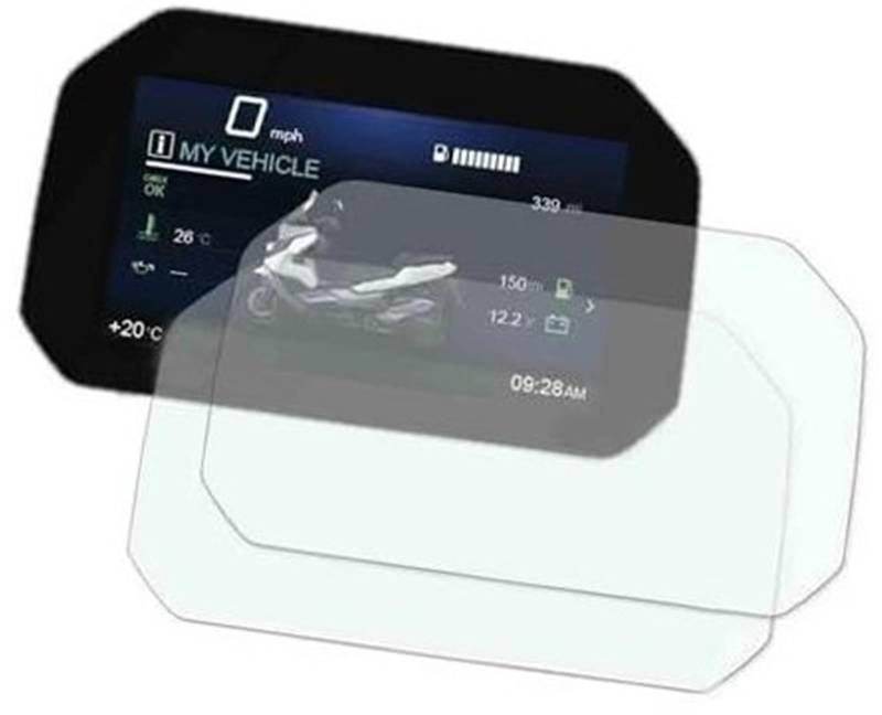 Jodriva Displayschutzfolie, for C400GT Motorrad, elektronisches Armaturenbrett, HD-Schutzfolie, Kratzfolie, Displayschutzfolie Displayschutzfolie für das Armaturenbrett von Motorrad(Black 2 Set) von Jodriva