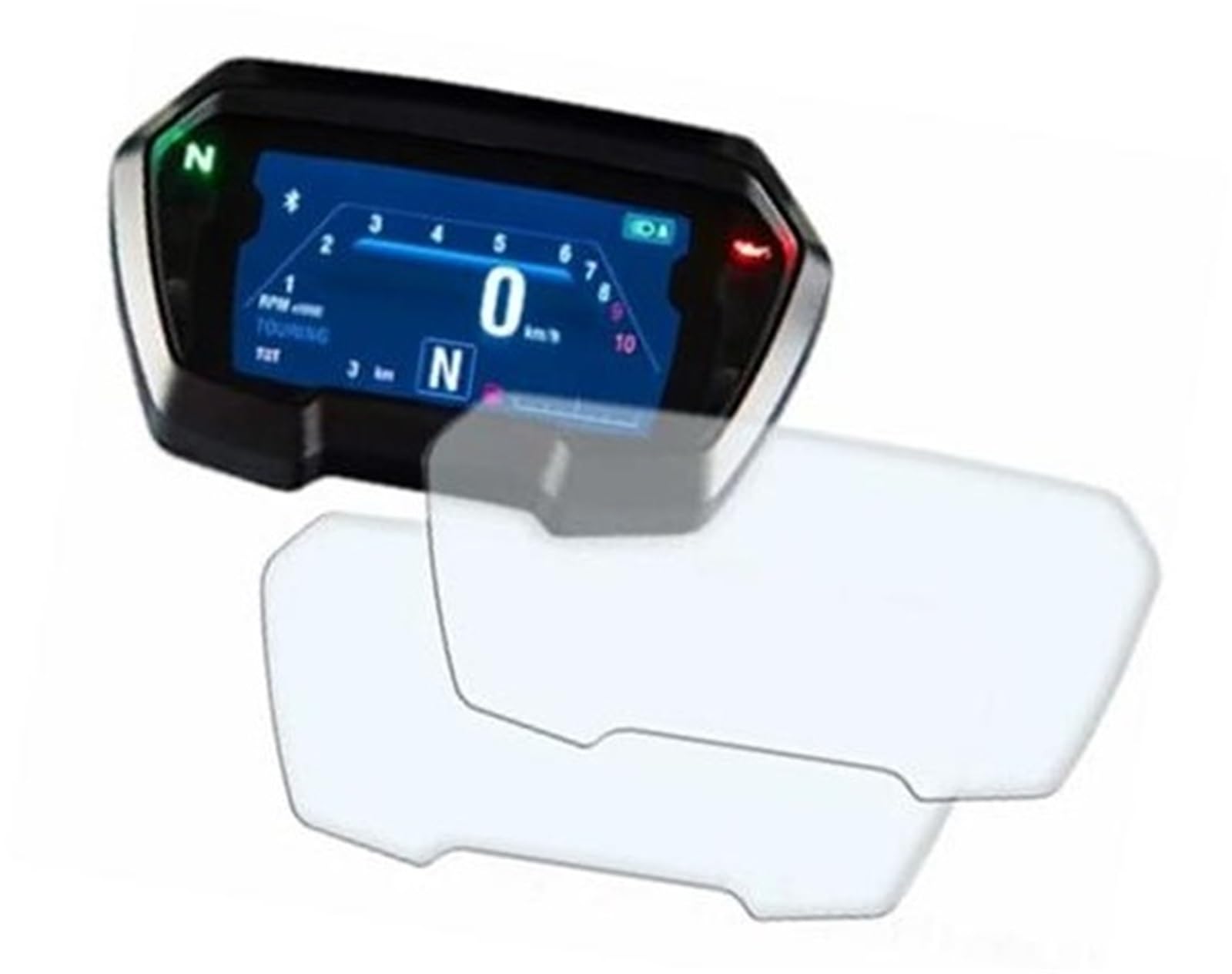 Jodriva Displayschutzfolie, for DIAVEL 1260 1260S S 2019 2020 2021 2022 Motorrad-Kratz-Cluster-Display Displayschutzfolie für das Armaturenbrett von Motorrad(Black 5 Pieces) von Jodriva