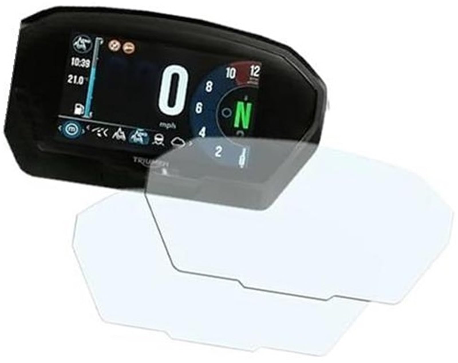 Jodriva Displayschutzfolie, for Street Triple R/RS, Speed ​​Triple S/RS 2018–2023, Motorrad-Cluster-Kratz-Displayschutzfolie Displayschutzfolie für das Armaturenbrett von Motorrad(Black 1 Set) von Jodriva