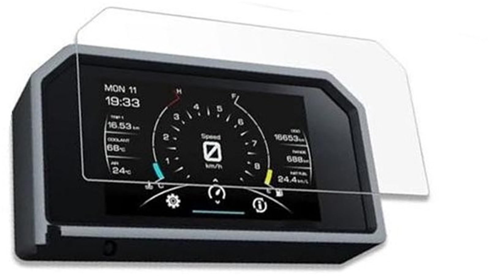Jodriva Displayschutzfolie, for Tracer 9 Motorrad-Armaturenbrett-Displayschutzfolie, for Tracer 9 2023, Kratzfeste Schutzfolie Displayschutzfolie für das Armaturenbrett von Motorrad(Black 1PCS) von Jodriva