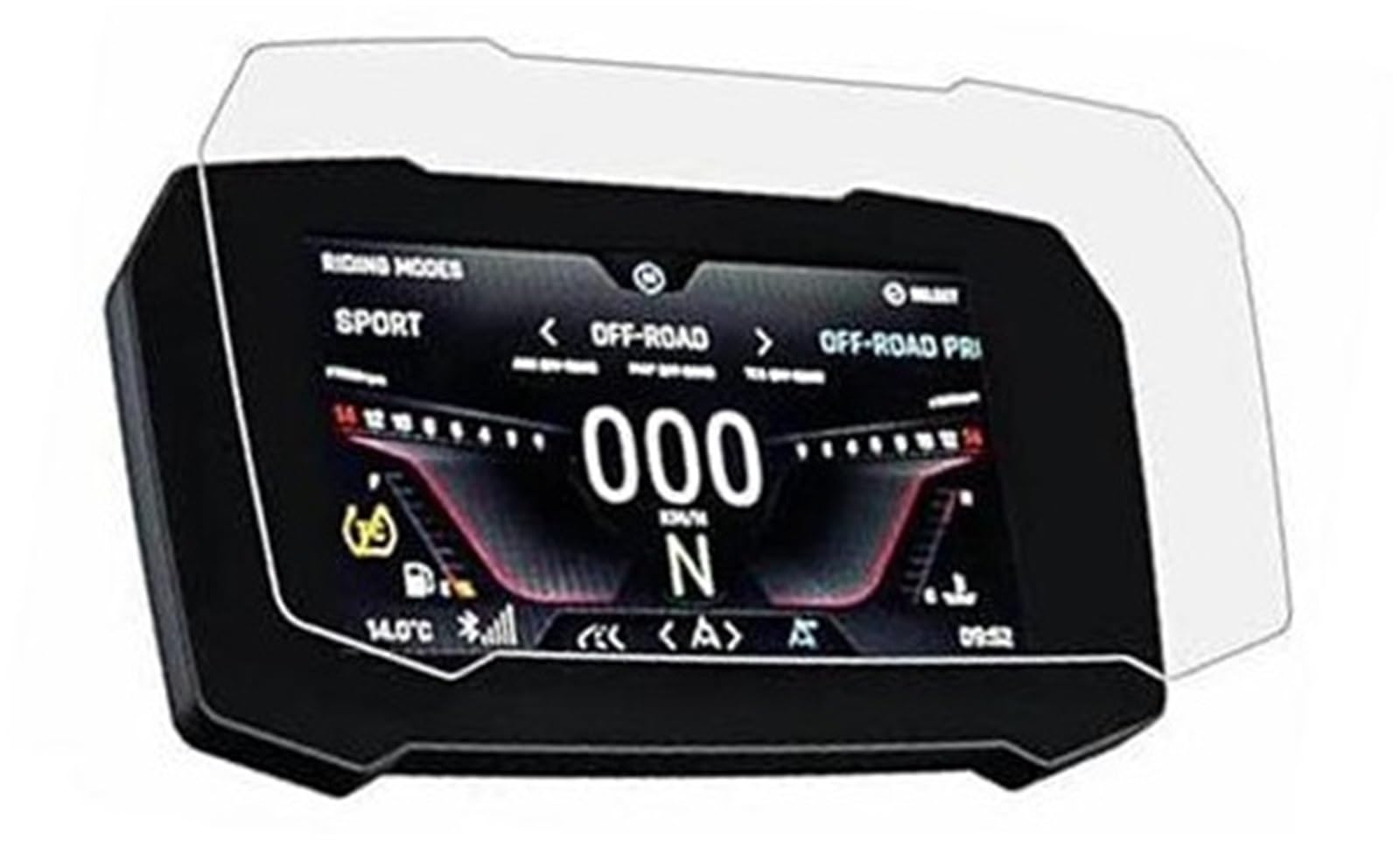 Jodriva Displayschutzfolie, for Triumph, Tiger 900 Rally PRO Tiger900 GT PRO Motorrad-Kratz-Cluster-Display Displayschutzfolie für das Armaturenbrett von Motorrad(Black 2 Set) von Jodriva