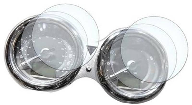 Jodriva Displayschutzfolie Motorrad Scratch Cluster Screen, for Triumph, Bonneville T100, for Bonneville T120 Thruxton R Displayschutzfolie für das Armaturenbrett von Motorrad(Black 2 PCS) von Jodriva