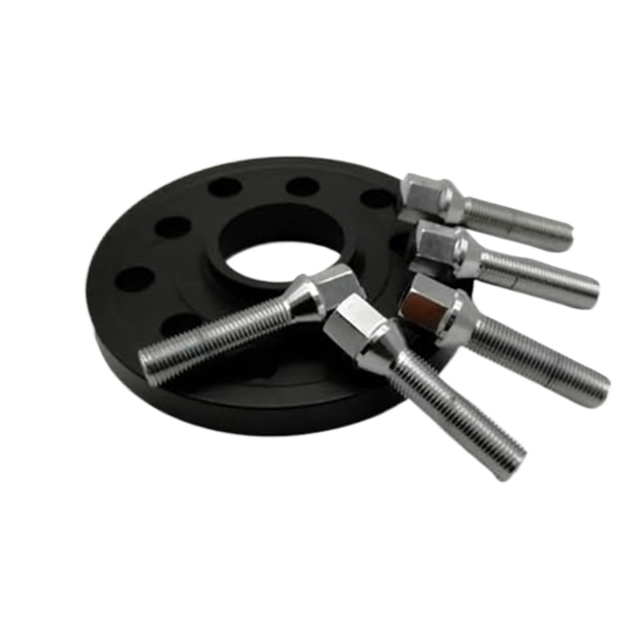 Jodriva Distanzstücke, Spurverbreiterungen 5x112 Hubcentric 66.6 Autozubehör 20mm Aluminium-Radadapteranzug, for, Auto-Separadores-Shims-Platte Spurverbreiterungen für Autos(Black 12mm) von Jodriva