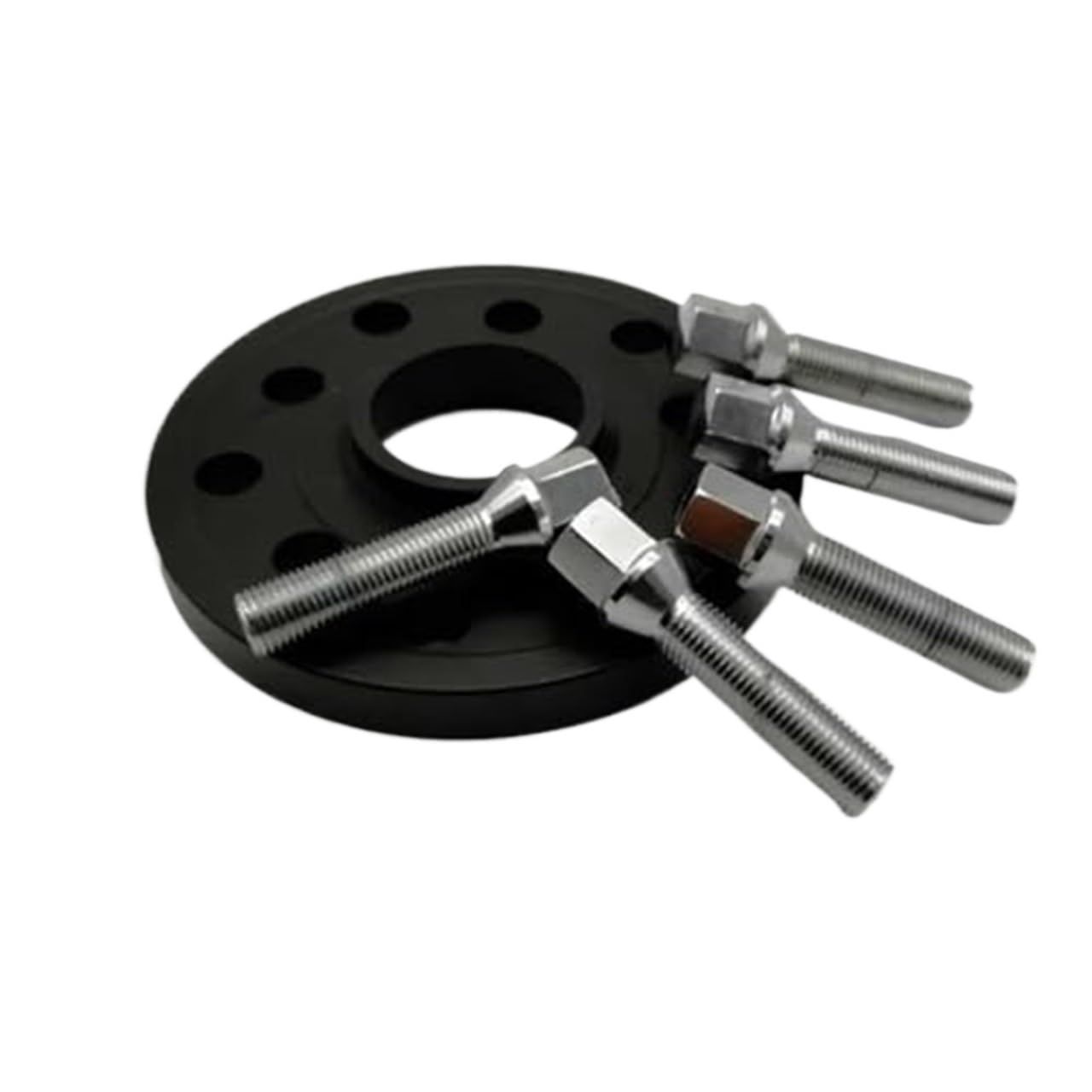 Jodriva Distanzstücke, Spurverbreiterungen 5x112 Hubcentric 66.6 Autozubehör 20mm Aluminium-Radadapteranzug, for, Auto-Separadores-Shims-Platte Spurverbreiterungen für Autos(Black 12mm) von Jodriva
