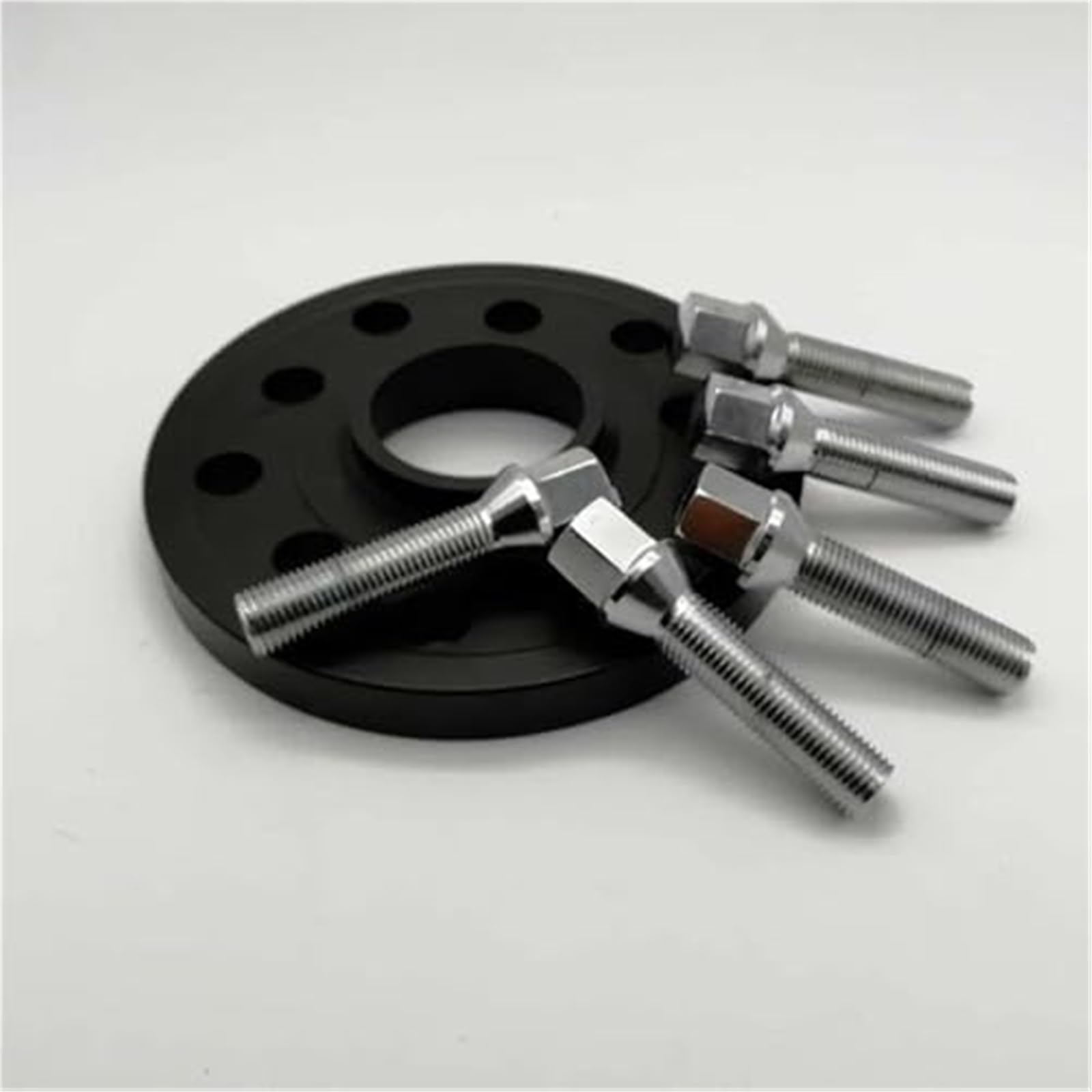 Jodriva Distanzstücke, Spurverbreiterungen 5x112 Hubcentric 66.6 Autozubehör 20mm Aluminium-Radadapteranzug, for, Auto-Separadores-Shims-Platte Spurverbreiterungen für Autos(Black 15mm) von Jodriva