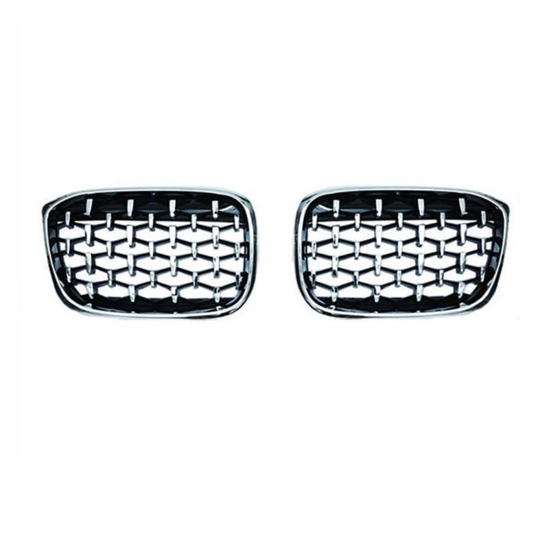 Jodriva EIN Paar Auto-Frontstoßstangengrills Diamond Racing Grille Grill, for, for X3 G01 G08 X4 G02 2018 2019 2020 Auto Meteor Styling Auto-Kühlergrill(All Sliver) von Jodriva