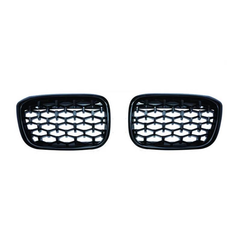 Jodriva EIN Paar Auto-Frontstoßstangengrills Diamond Racing Grille Grill, for, for X3 G01 G08 X4 G02 2018 2019 2020 Auto Meteor Styling Auto-Kühlergrill(Titanium Black) von Jodriva