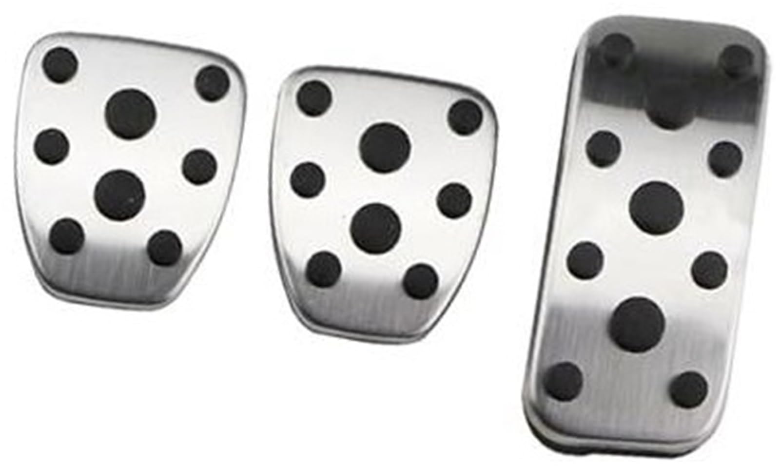 Jodriva Edelstahl Auto Bremspedal Pad Abdeckung Restfoot Pedale, for Subaru, for Forester, 2006-2018 Auto Schutz Abdeckungen Auto-Pedalpolster-Abdeckung(Black MT Without Rest) von Jodriva