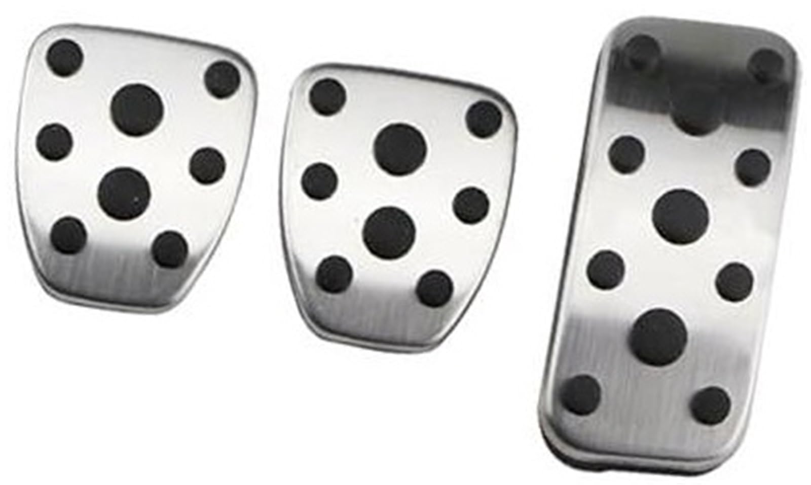 Jodriva Edelstahl Auto Bremspedal Pad Abdeckung Restfoot Pedale, for Subaru, for Forester, 2006-2018 Auto Schutz Abdeckungen Auto-Pedalpolster-Abdeckung(Black MT Without Rest) von Jodriva