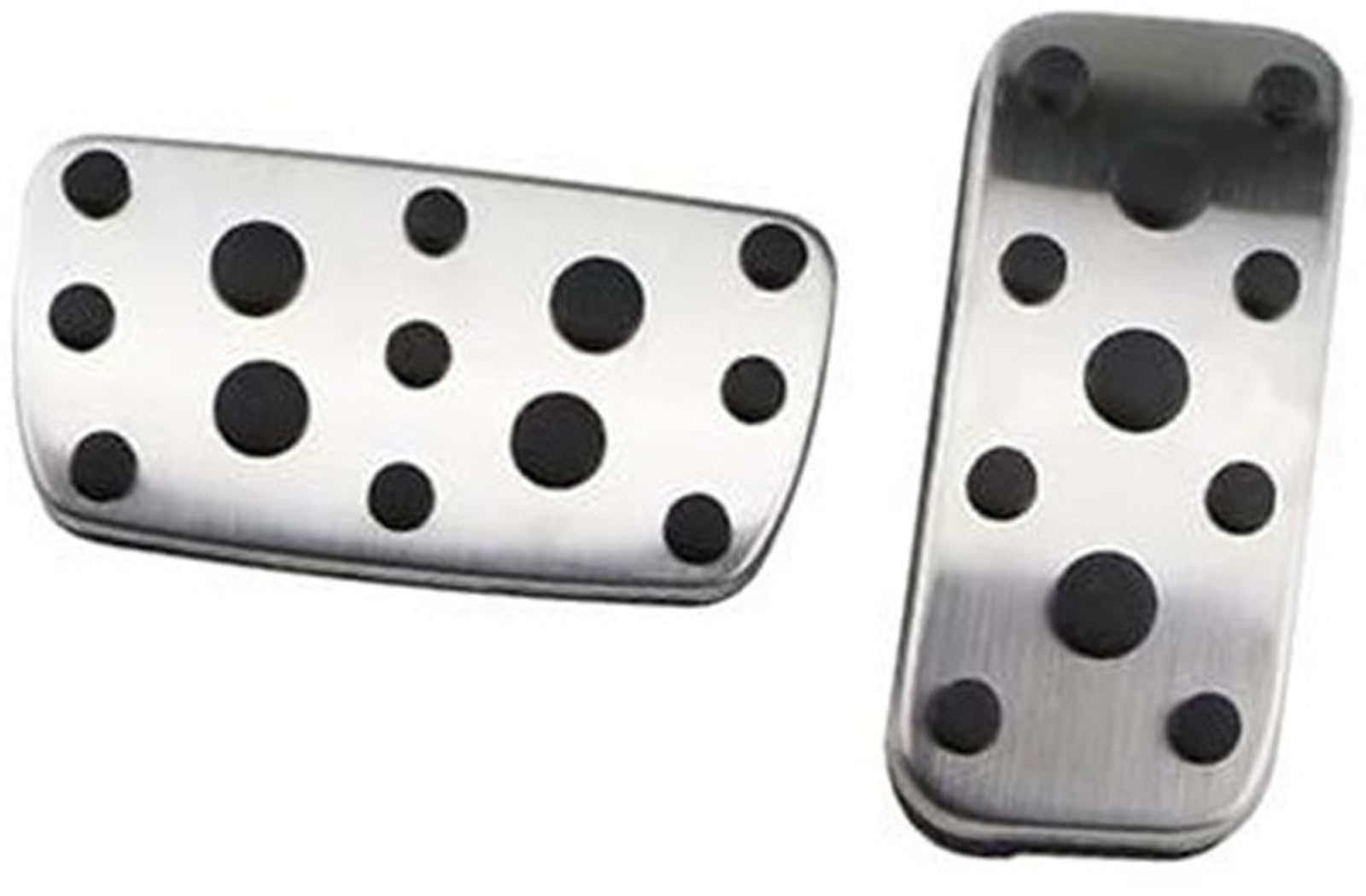 Jodriva Edelstahl Auto Bremspedal Pad Abdeckung Restfoot Pedale, for Subaru, for Forester, 2006-2018 Auto Schutz Abdeckungen Auto-Pedalpolster-Abdeckung(Black at Without Rest) von Jodriva