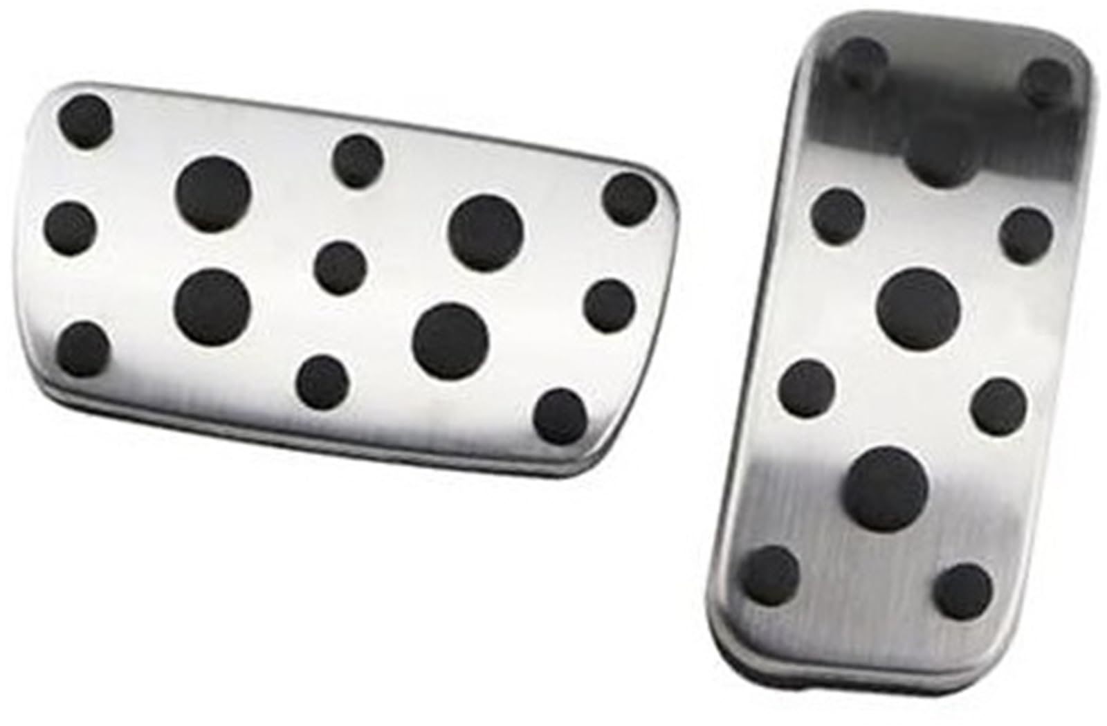 Jodriva Edelstahl Auto Bremspedal Pad Abdeckung Restfoot Pedale, for Subaru, for Forester, 2006-2018 Auto Schutz Abdeckungen Auto-Pedalpolster-Abdeckung(Black at Without Rest) von Jodriva