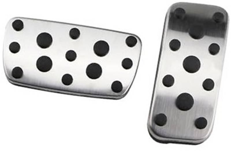 Jodriva Edelstahl Auto Bremspedal Pad Abdeckung Restfoot Pedale, for Subaru, for Forester, 2006-2018 Auto Schutz Abdeckungen Auto-Pedalpolster-Abdeckung(Black at Without Rest) von Jodriva