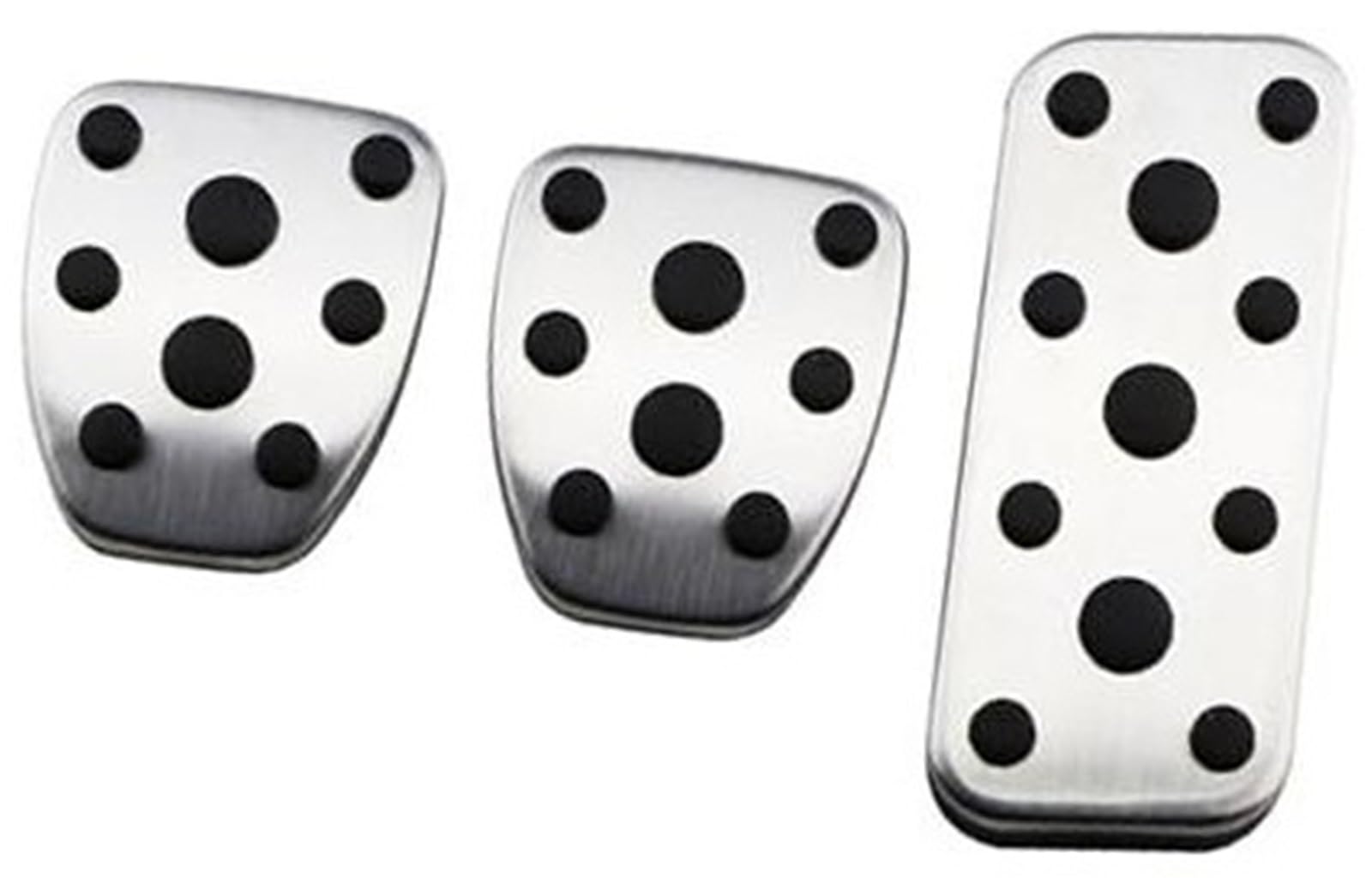 Jodriva Edelstahl Auto Bremspedal Pad Abdeckung Restfoot Pedale, for Subaru, for Forester, SG 2003-2005 Auto Schutz Abdeckungen Auto-Pedalpolster-Abdeckung(Black MT Without Rest) von Jodriva