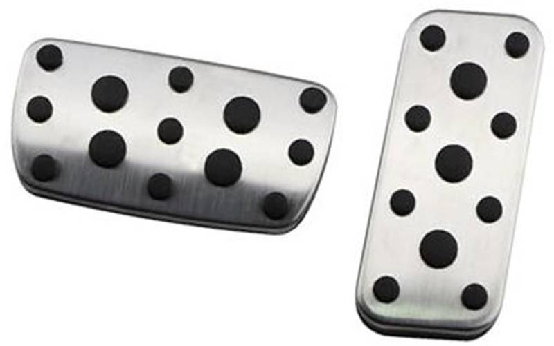 Jodriva Edelstahl Auto Bremspedal Pad Abdeckung Restfoot Pedale, for Subaru, for Forester, SG 2003-2005 Auto Schutz Abdeckungen Auto-Pedalpolster-Abdeckung(Black at Without Rest) von Jodriva