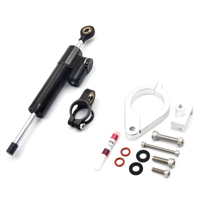 Jodriva Einstellbare Motorräder Lenkung Stabilisieren Dämpfer Halterung Mount Kit, for, F800GS/ADV F800 GS F 800 GS ADV(Black-B) von Jodriva