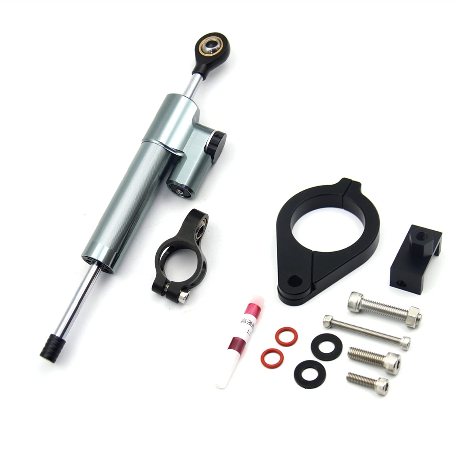 Jodriva Einstellbare Motorräder Lenkung Stabilisieren Dämpfer Halterung Mount Kit, for, F800GS/ADV F800 GS F 800 GS ADV(Sky Blue-A) von Jodriva