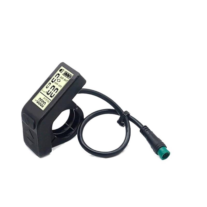 Jodriva Elektrofahrrad-LCD-Display, Geschwindigkeit, Batterieleistungsanzeige, LCD4-Armaturenbrett, for KT 24 V, 36 V, 48 V E-Bike-Roller Display für Elektroroller(Waterproof Connector) von Jodriva