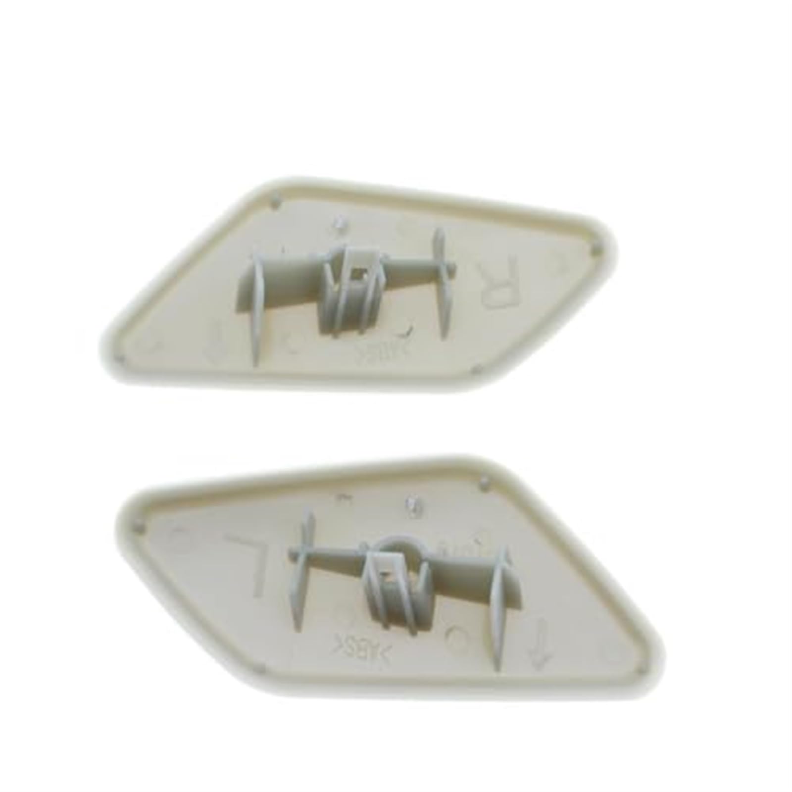 Jodriva Frontstoßstange Scheinwerfer Scheinwerferwaschanlage Sprühdüse Jet Abdeckkappe, for Mitsubishi, Outlander 2016 2017 2018 8264A311WB 8264A312WB Scheinwerferwaschabdeckung(Black Grey Set) von Jodriva