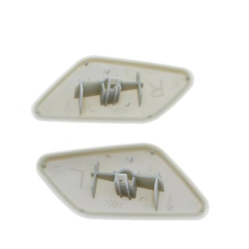 Jodriva Frontstoßstange Scheinwerfer Scheinwerferwaschanlage Sprühdüse Jet Abdeckkappe, for Mitsubishi, Outlander 2016 2017 2018 8264A311WB 8264A312WB Scheinwerferwaschabdeckung(Black Grey Set) von Jodriva