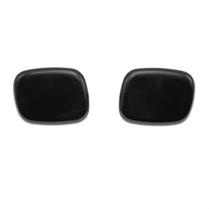 Jodriva Frontstoßstange Scheinwerferwaschanlage Sprühdüse Jet Abdeckkappe, for Hyundai, Sonata LF 2014 2015 2016 2017 98682-C1000 98681-C1000 Scheinwerferwaschabdeckung(Black Set) von Jodriva
