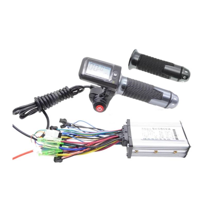 Jodriva Im Namen des Fahrens Elektroauto-Modifikation 36/48V LCD-Drehgriff Geschwindigkeits- und Kilometerstandanzeige 250/350W Hall-Controller-Set Display für Elektroroller(Power 36V Set) von Jodriva