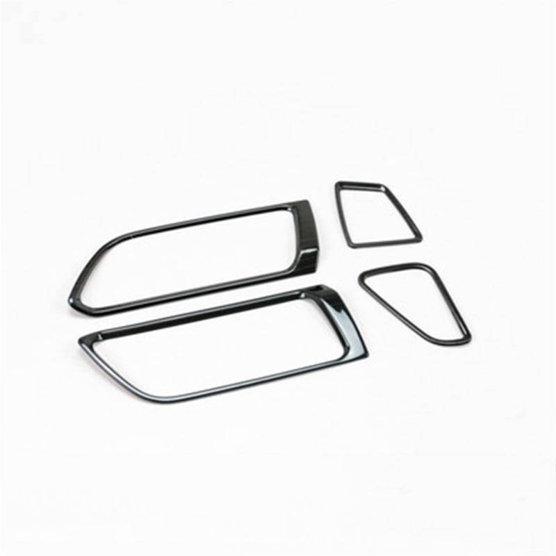 Jodriva Klimaanlage AC Vents Rahmen Armaturenbrett Luftauslass Dekor Aufkleber Abdeckung Trim, for Peugeot 308 408 Autozubehör Auto-Lüftungsgitter-Dekoration(308 Black) von Jodriva
