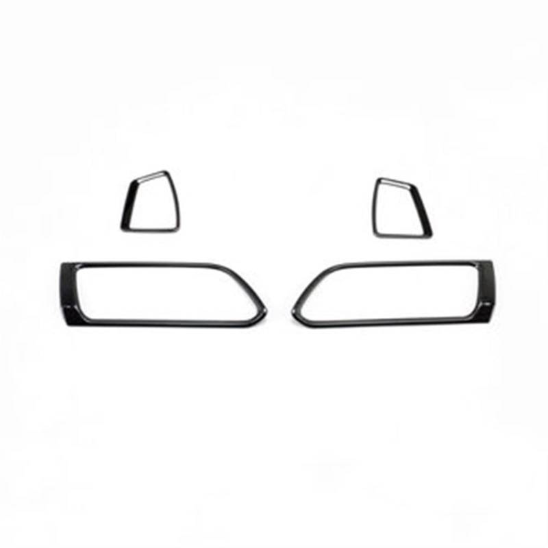 Jodriva Klimaanlage AC Vents Rahmen Armaturenbrett Luftauslass Dekor Aufkleber Abdeckung Trim, for Peugeot 308 408 Autozubehör Auto-Lüftungsgitter-Dekoration(408 Black) von Jodriva