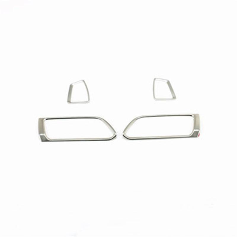 Jodriva Klimaanlage AC Vents Rahmen Armaturenbrett Luftauslass Dekor Aufkleber Abdeckung Trim, for Peugeot 308 408 Autozubehör Auto-Lüftungsgitter-Dekoration(408 Silver) von Jodriva
