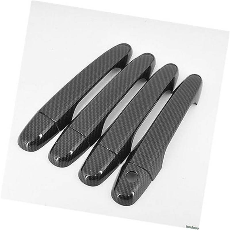 Jodriva Kohlefaser-Autotürgriffabdeckungen Bowl Trim for CR-V CRV 2012 2013 2014 2015 2016 Autotürgriffabdeckung(Black Carbon 0 Button) von Jodriva