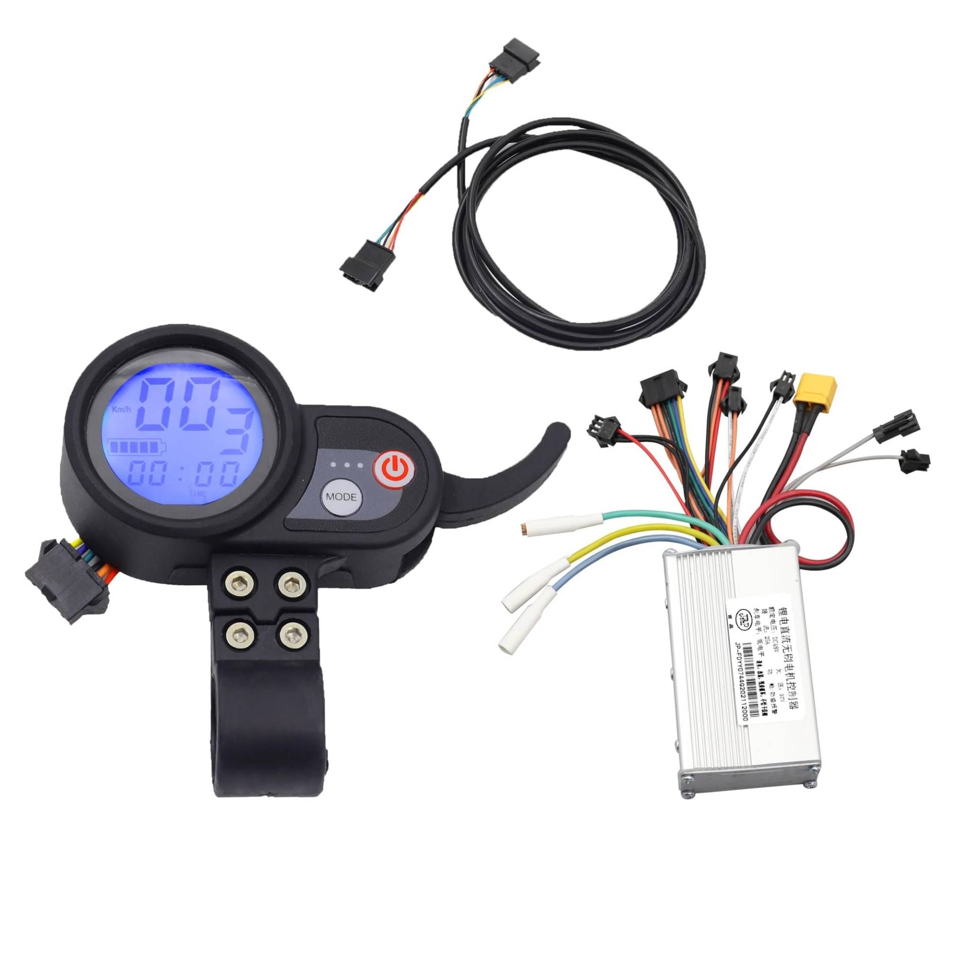 Jodriva LCD-Display for Elektroroller, for 36/48/52/60 V, universeller Armaturenbrett-Farbbildschirm, Beschleuniger, geeignet for JP-Controller Display für Elektroroller(48V one Set) von Jodriva