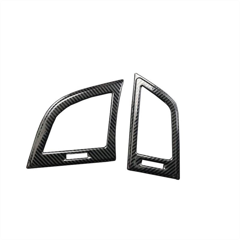 Jodriva LHD 2-teilige Kohlefaser-Farben-Edelstahl-Klimaanlage, Armaturenbrett-Entlüftungsabdeckungsverkleidung, for Hyundai, for Elantra Auto-Lüftungsgitter-Dekoration von Jodriva