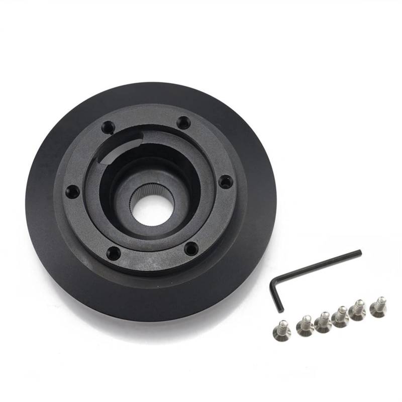 Jodriva Lenkrad-Kurznabenadapter-Kit, Aluminium, schwarz, for, E46 M3 und alle E90 Auto-Lenkradnabe von Jodriva